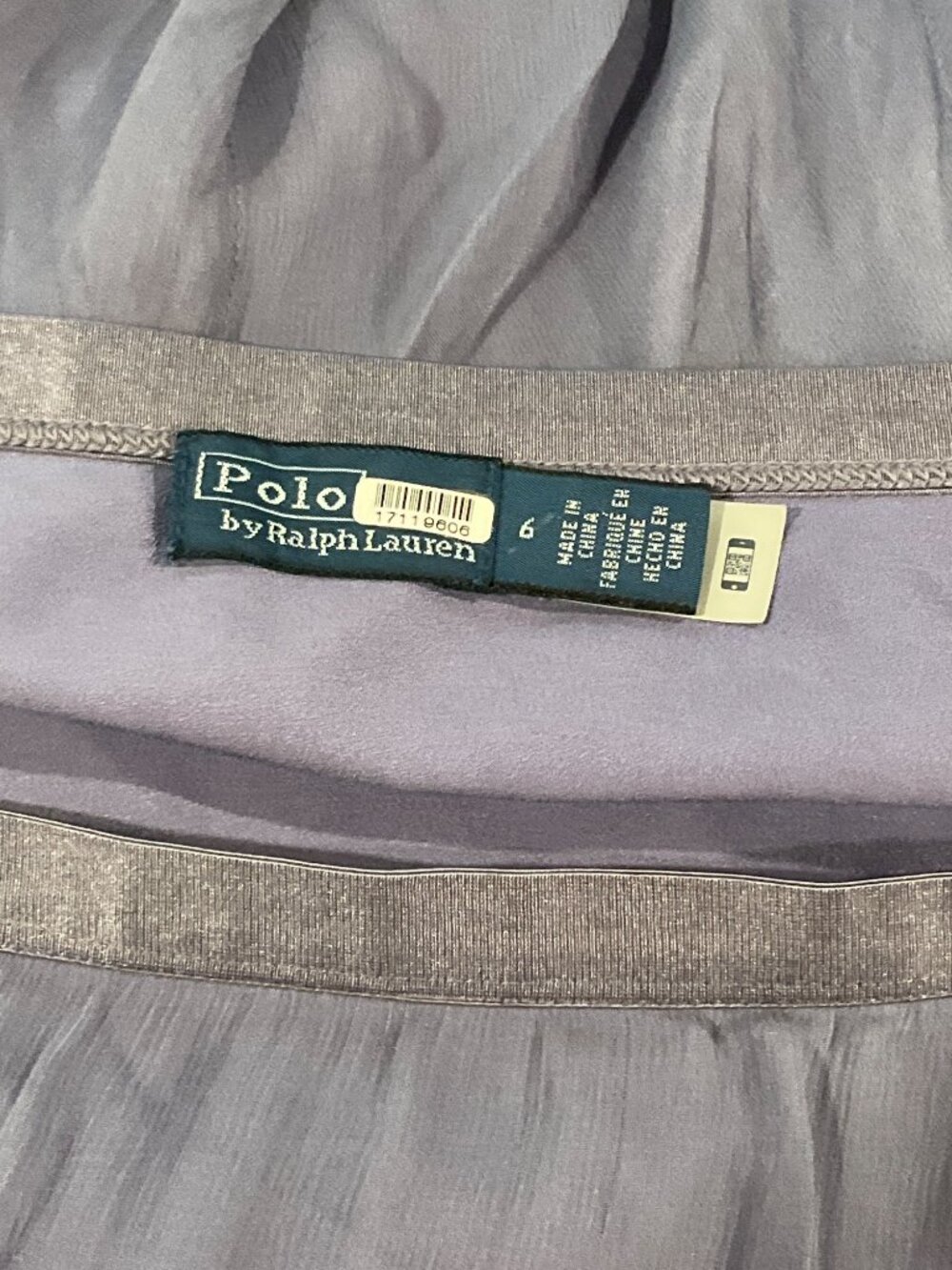 Polo Ralph Lauren Amla Midi Skirt in Lavender Purple 6 Womens Chiffon - Picture 8 of 14